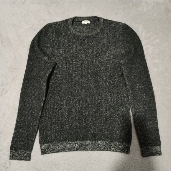 Reiss Other - Reiss Jumper Mens XS Tiger Grey Chunky Tight Knit Contrasting Trim Crew Heavy